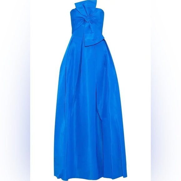 New! Sachin & Babi Runway Leora Strapless Bow-Embellished Silk-Faille Gown💙 - Picture 4 of 16